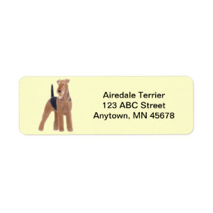 Etiqueta Personalizable de Perro Airedale Terrier