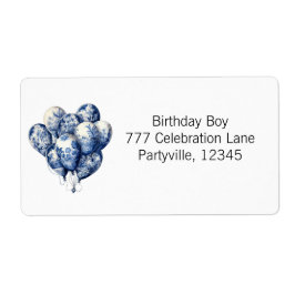 Etiqueta Personalizable Delft Blue Balloons