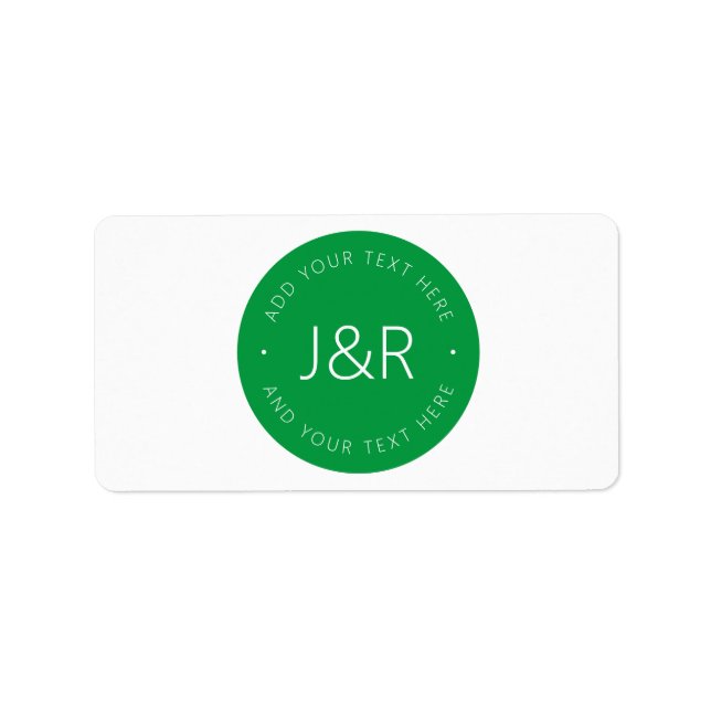 Etiqueta Personalizable elegante (Frente)