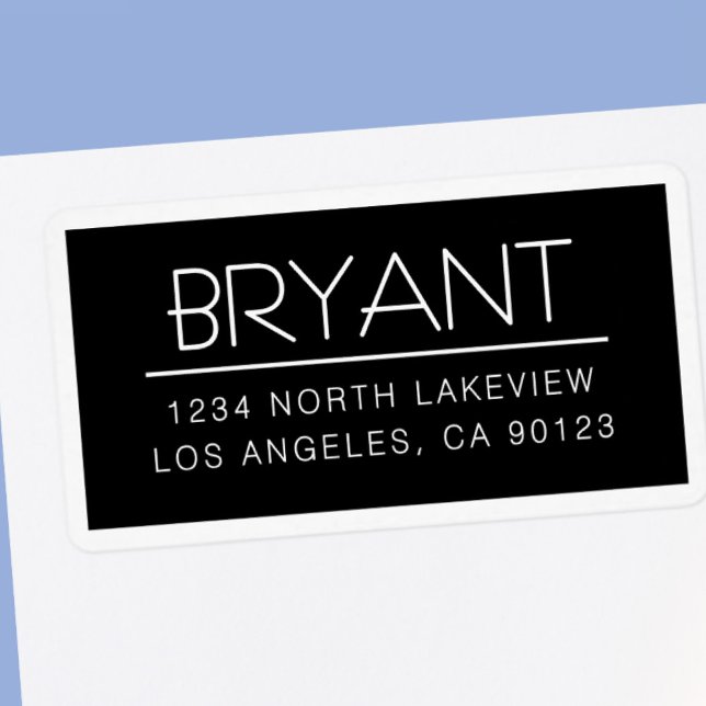 Etiqueta Personalizable elegante Texto con borde (Subido por el creador)