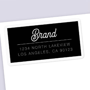 Etiqueta Personalizable elegante Texto con borde