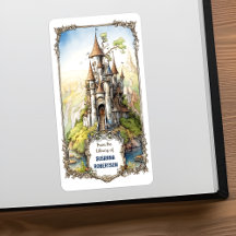 Personalizable Fantasy Castle Bookplate