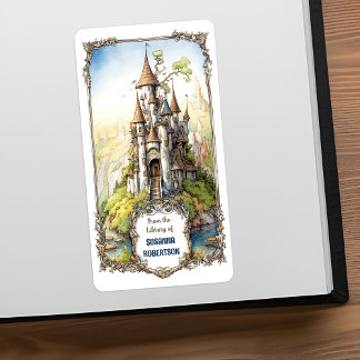 Etiqueta Personalizable Fantasy Castle Bookplate