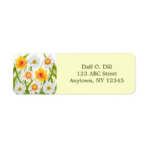 Etiqueta Personalizable Jardín Daffodil Primavera