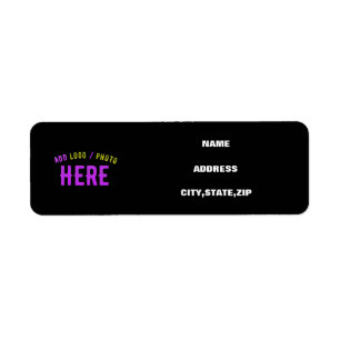 ETIQUETA PERSONALIZABLE MODERNO ESTILO NEGRO VERIFICADO MAR