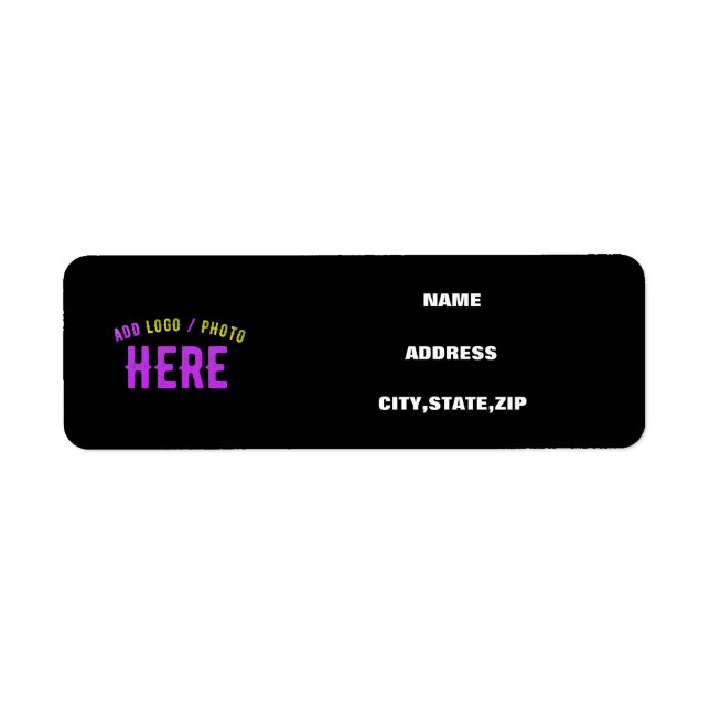ETIQUETA PERSONALIZABLE MODERNO ESTILO NEGRO VERIFICADO MAR (Frente)