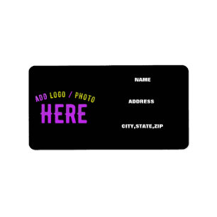 ETIQUETA PERSONALIZABLE MODERNO ESTILO NEGRO VERIFICADO MAR