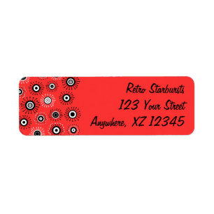 Etiqueta Personalizable Retro Starburst