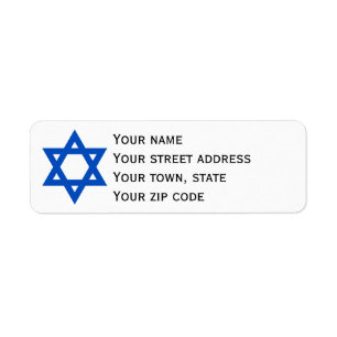 Etiqueta personalizable "STAR OF DAVID"