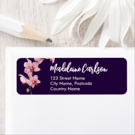 Etiqueta Personalización de la dirección Orquídeas de polil