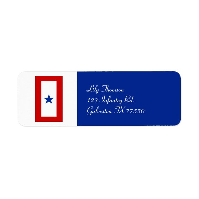 Etiqueta Personalización militar de Blue Star Mom (Frente)