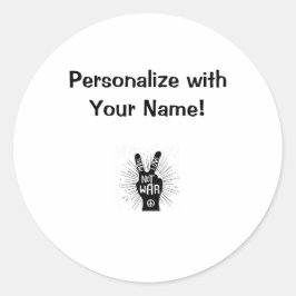 Etiqueta personalizada Amor no Guerra de Michelle-