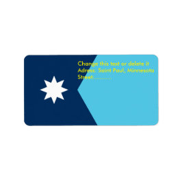 Etiqueta personalizada con la bandera de Minnesota