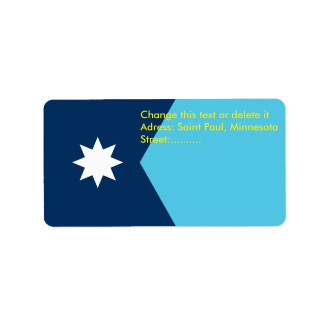 Etiqueta personalizada con la bandera de Minnesota (Frente)