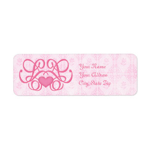 Etiqueta personalizada corazón decorativo