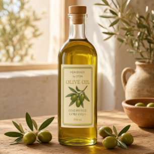 Etiqueta personalizada de aceite de oliva casero