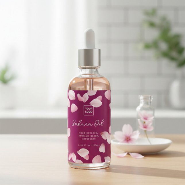 Etiqueta personalizada de aceite de Sakura (Subido por el creador)