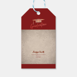 Etiqueta personalizada de agradecimiento para grad
