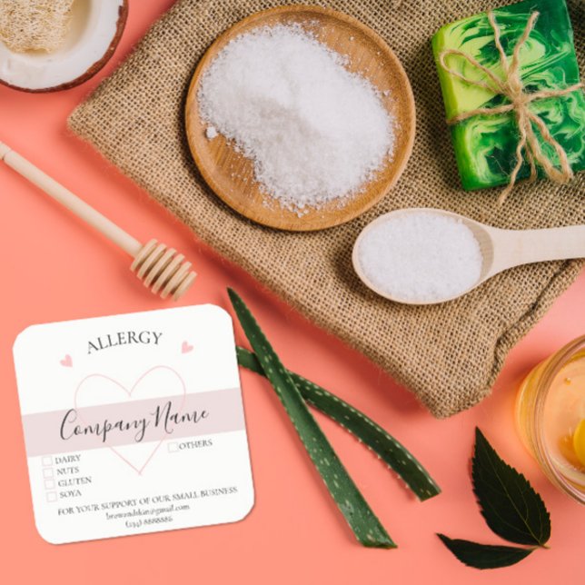 Etiqueta personalizada de ALERGIA casera (Subido por el creador)