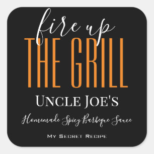 Etiqueta personalizada de alimentos "Fire Up The G