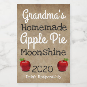 Etiqueta personalizada de Apple Pie Moonshine case
