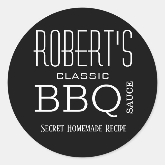 Etiqueta personalizada de barbacoa casera (Anverso)