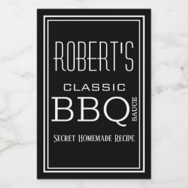 Etiqueta personalizada de barbacoa casera