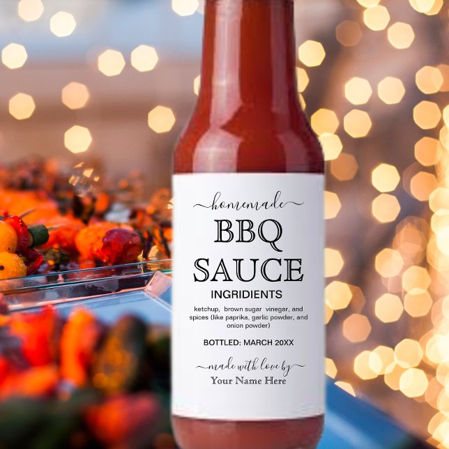 Etiqueta personalizada de BBQ SAUCE casera de scri (Subido por el creador)