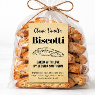 Etiqueta personalizada de Biscotti casero BIS003bt