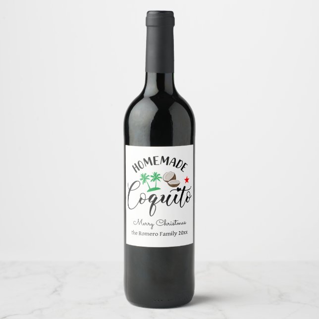 Etiqueta personalizada de botella de árboles caser (Anverso)