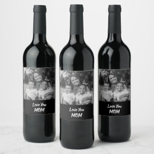 Etiqueta personalizada de botellas de vino de amor
