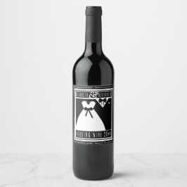 Etiqueta personalizada de botellas de vino de boda