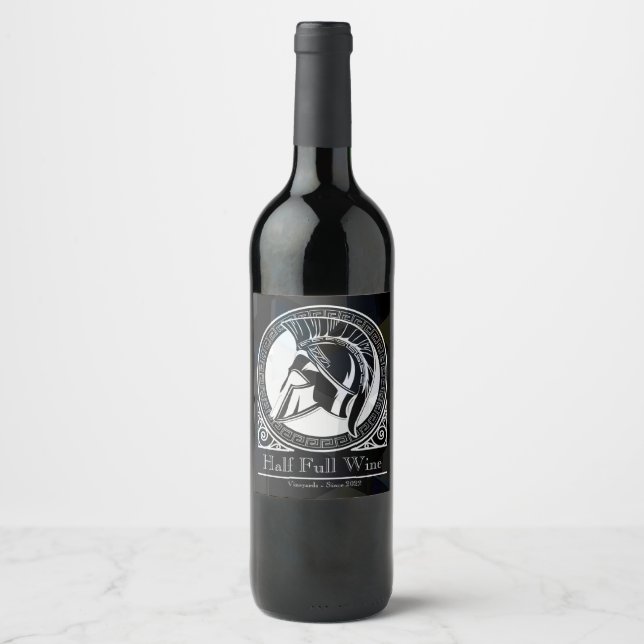 Etiqueta personalizada de botellas de vino de la f (Anverso)