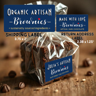Etiqueta personalizada de Brownie o Bakery con cor