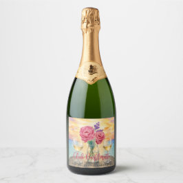 Etiqueta personalizada de champán para despedida d