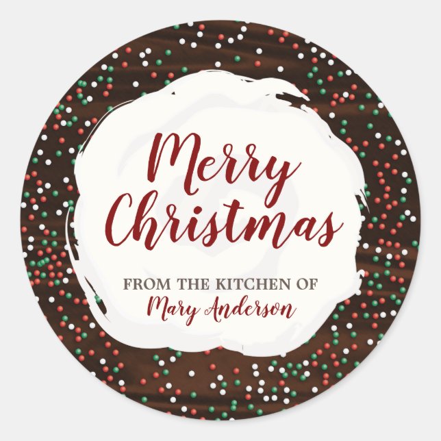 Etiqueta Personalizada de Chocolate con Sprinkles  (Anverso)