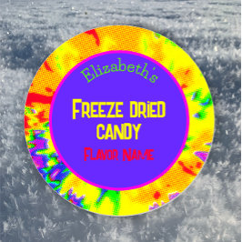 Etiqueta personalizada de color de caramelo seco c