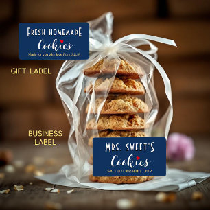 Etiqueta personalizada de cookie o panadería con c
