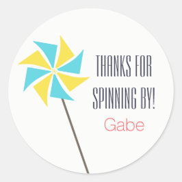 Etiqueta personalizada de cumpleaños del volante