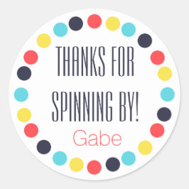 Etiqueta personalizada de cumpleaños del volante d