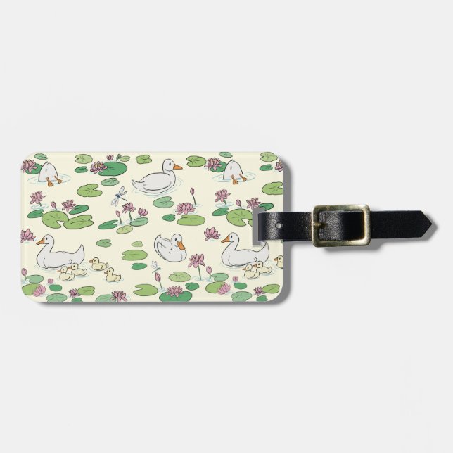 Etiqueta personalizada de equipaje de agua de pato (Frente Horizontal)