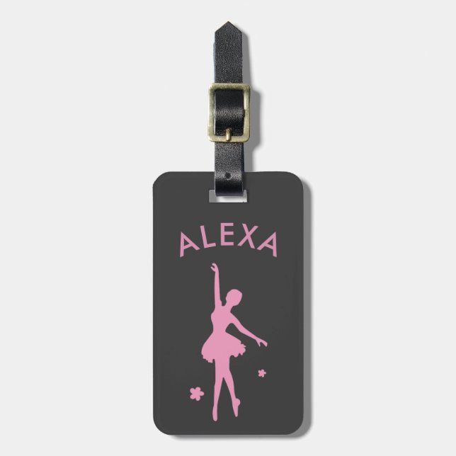 Etiqueta personalizada de equipaje de Ballerina pa (Frente Vertical)