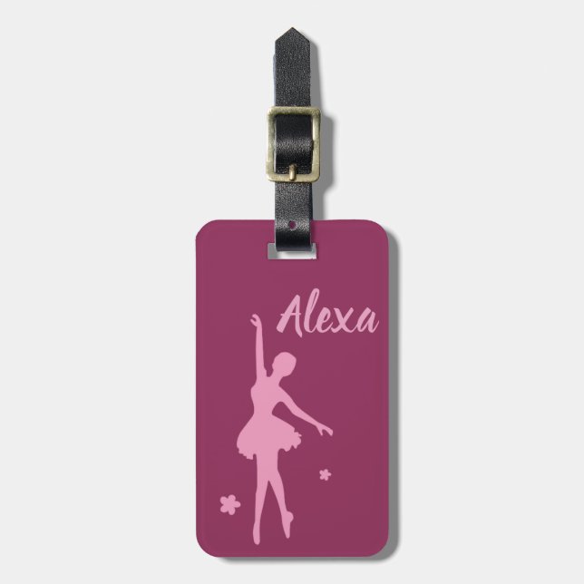 Etiqueta personalizada de equipaje de Ballerina pa (Frente Vertical)