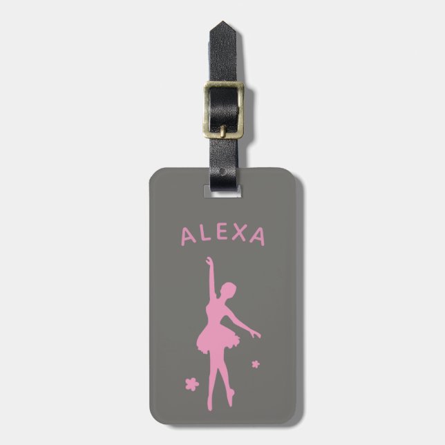 Etiqueta personalizada de equipaje de Ballerina pa (Frente Vertical)