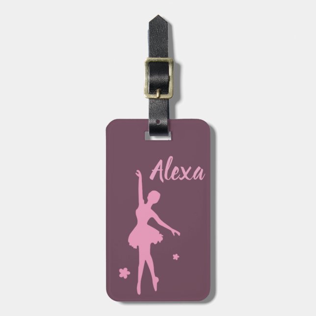 Etiqueta personalizada de equipaje de Ballerina pa (Frente Vertical)