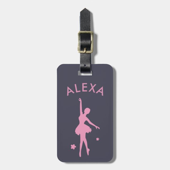 Etiqueta personalizada de equipaje de Ballerina pa (Frente Vertical)