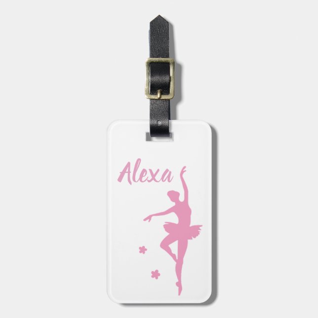 Etiqueta personalizada de equipaje de Ballerina pa (Frente Vertical)