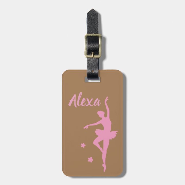 Etiqueta personalizada de equipaje de Ballerina pa (Frente Vertical)