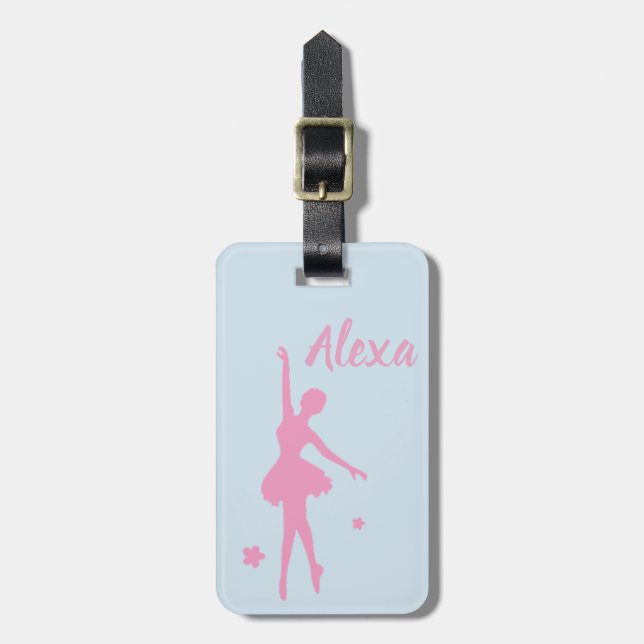 Etiqueta personalizada de equipaje de Ballerina pa (Frente Vertical)