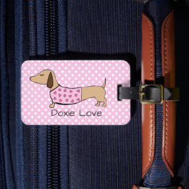 Etiqueta personalizada de equipaje de Dachshund pa